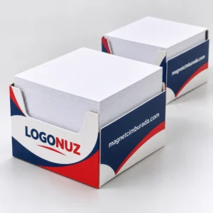 Logo baskılı küp bloknot 7,8x7,8 cm 250 yaprak